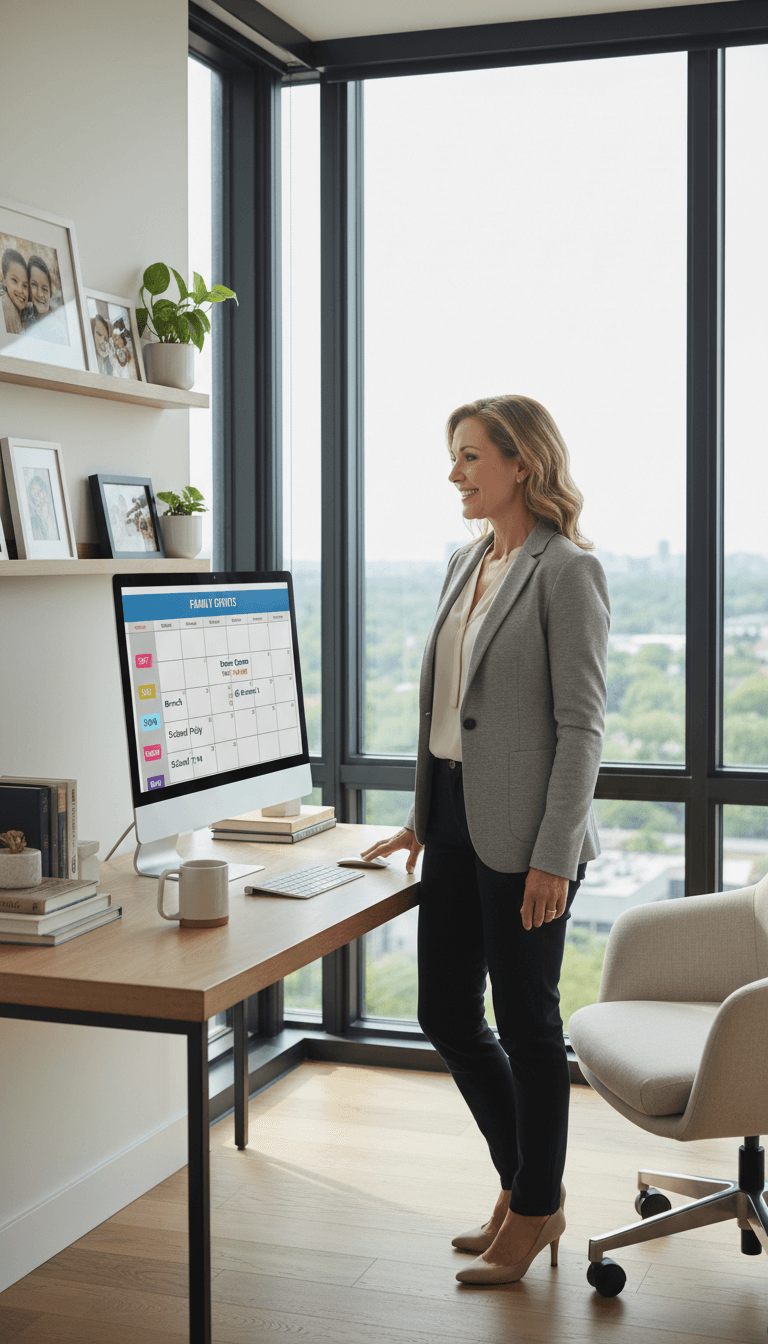 Woman smiling in modern environment